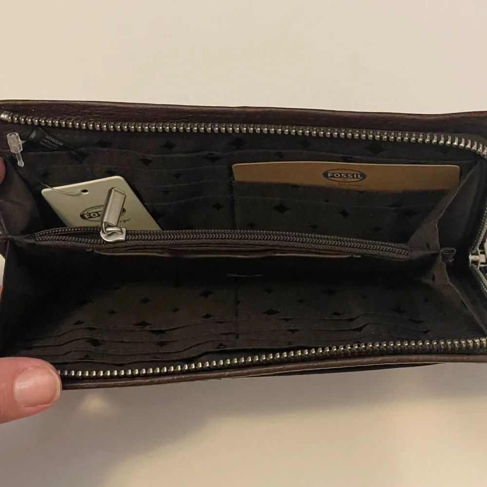 Fossil Clutch-Wallet, NWT, Brown, multi-color - Picture 2 of 5